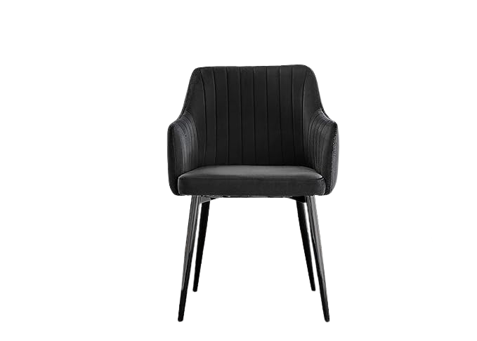Cheltenham Square Velvet Black Dining Chairs (Sold in Pairs)