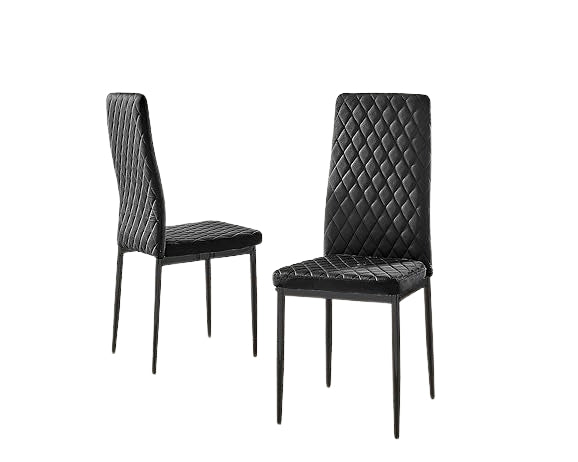 Harrogate Velvet Black Dining Chairs (Sold in Fours)