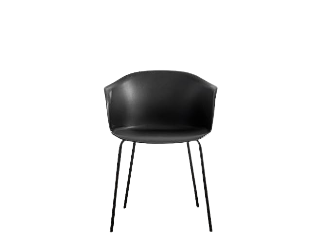 Wimborne Plastic Black Dining Chairs (Sold in Pairs)