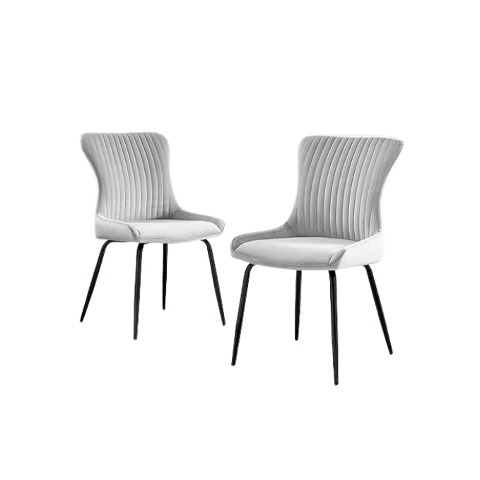 Farmham Velvet Light Grey Dining Chairs (Sold in Pairs)